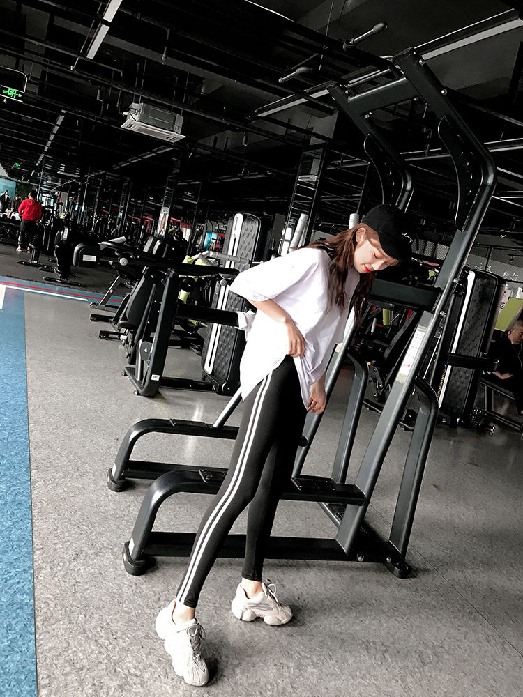 健美裤外穿女早秋季冰丝打底裤跑步裤子薄款瑜伽裤七分健身紧身运动九