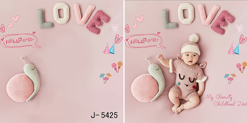 新生儿拍照背景布百天宝宝婴儿满月照儿童拍摄照相摄影自拍背景纸浅