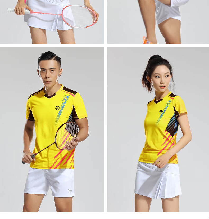 夏羽毛球服套装女男短袖乒乓网球服裙裤速干透气比赛团购新客户或老