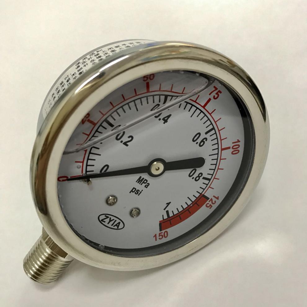 定制zyia 耐震压力表 直径68mm 压力1mpa 150psi 13mm螺纹zg1/4 径向 
