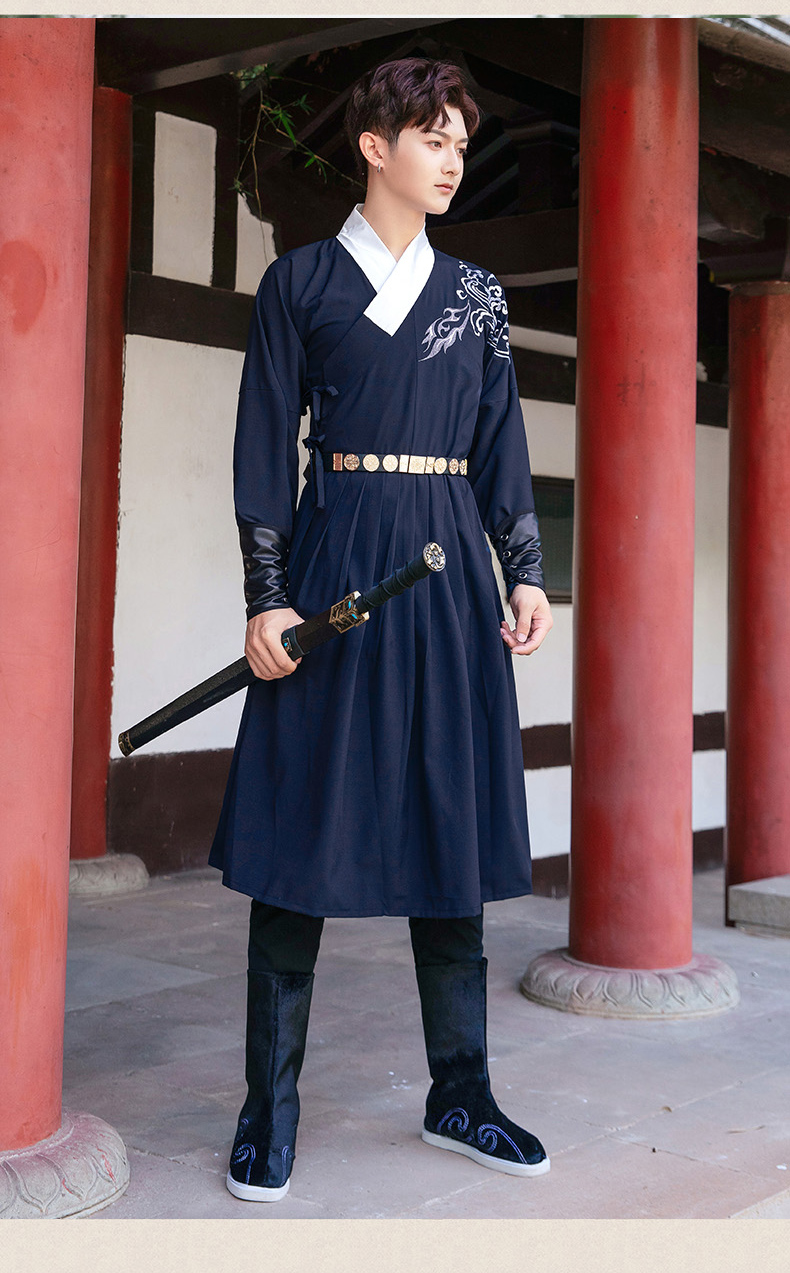 明制原创男装大码汉服男女刺绣交领飞鱼服蟒袍情侣套装锦衣卫春秋 酒