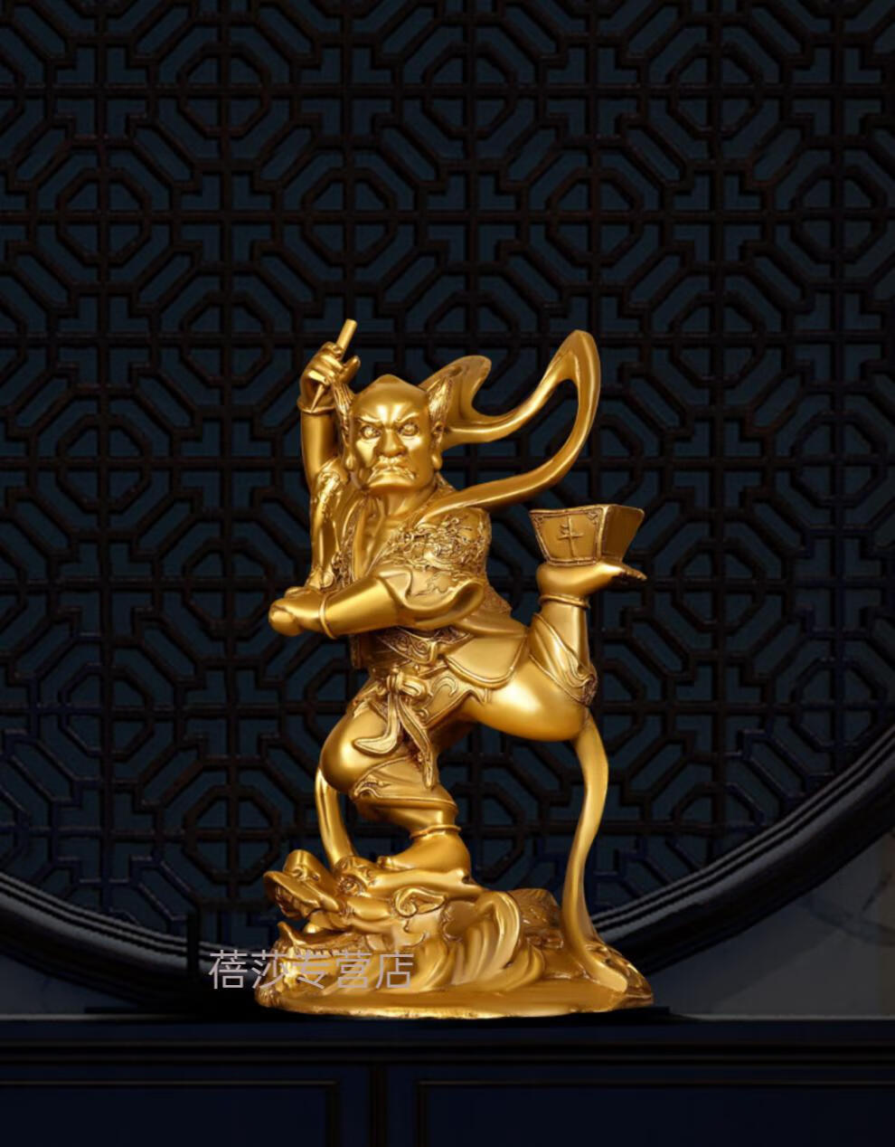 文曲星摆件纯铜魁星点斗摆件全铜文曲星神像书房办公室桌面祝福魁星踢