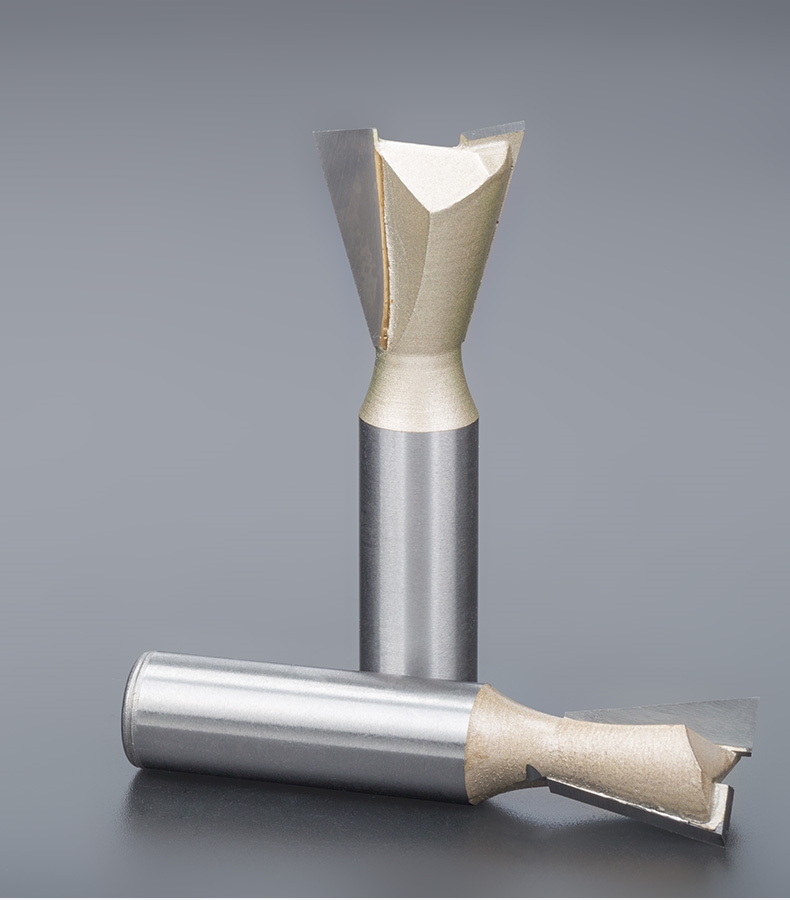 木工开燕槽刀燕尾刀钨钢铣刀金属硬质修边机刀头燕尾钻头榫合刀 1/4*3