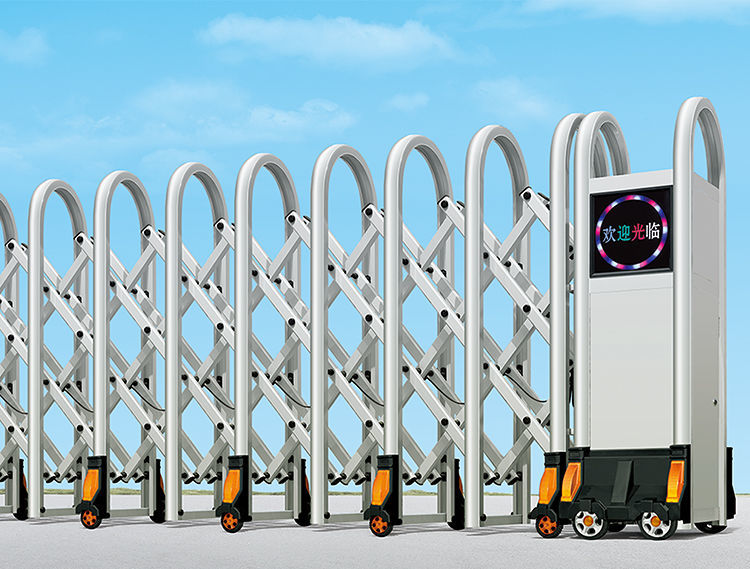 304不锈钢伸缩门电动大门学校电动门家用庭院门铝合金自动封板门6