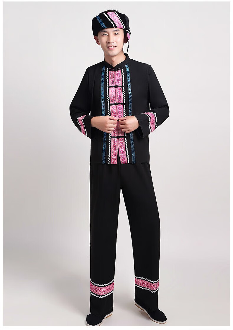 广西云南贵州黔东南少数民族彝族苗族瑶族传统服装男服饰演出服夏