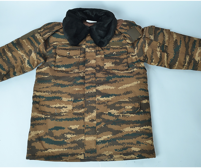 际华虎斑迷彩大衣防寒加厚保暖棉衣大衣 特种大衣 175/100