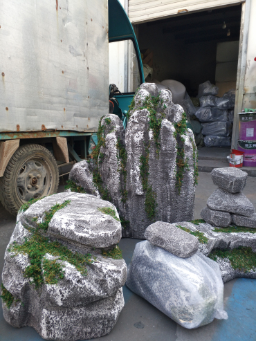 泡沫石头定制仿真假山造景摄影塑雕舞台演出石头道具高密度泡沫雪浪石