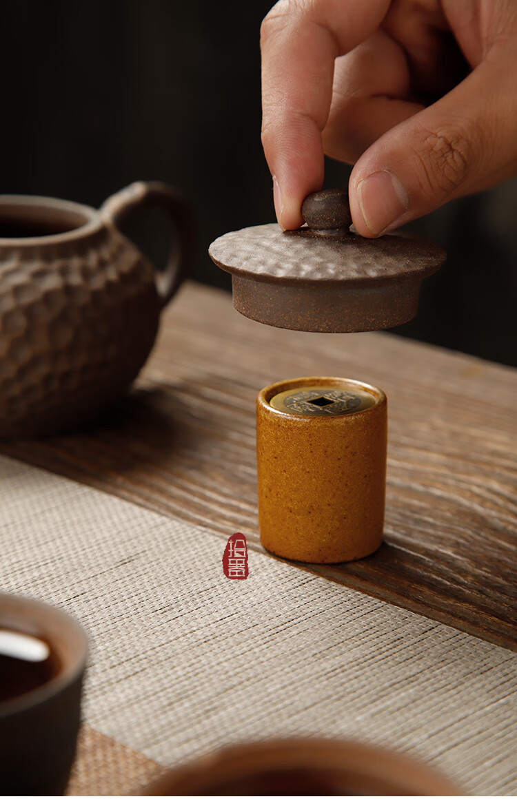 壶盖托汝窑 陶瓷铜钱盖置紫砂壶盖托功夫茶具配件盖碗茶宠摆件茶盖搁