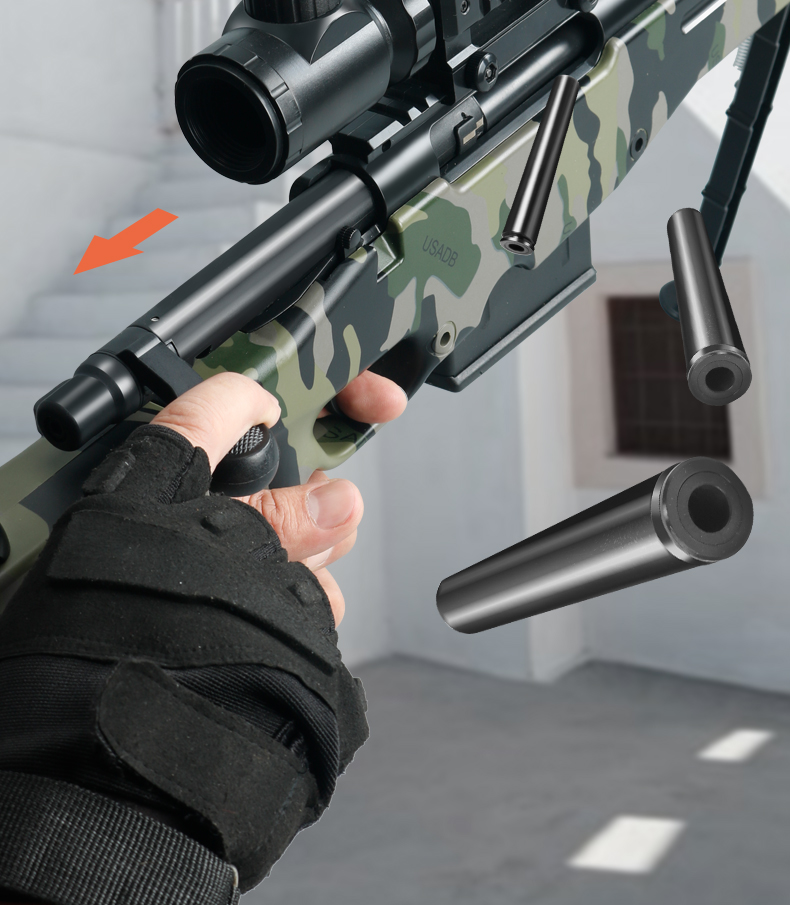 儿童玩具软弹枪捷鹰awm拉栓抛壳软弹枪软蛋模型成人吃鸡男孩玩具枪z