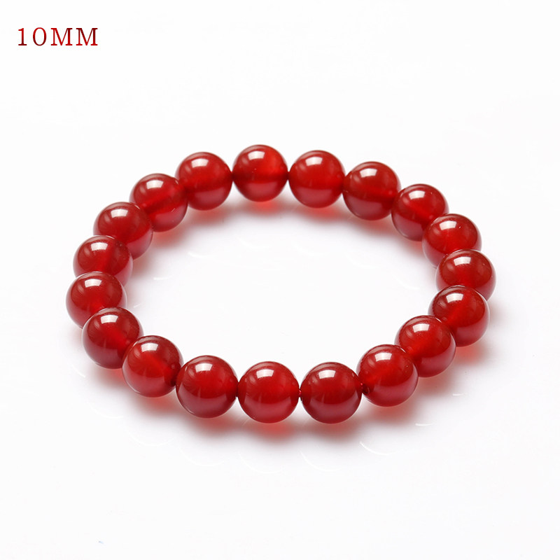 大绳天然红玛瑙手链女生日礼物手串男送礼礼品财运珠子三圈佛珠红色