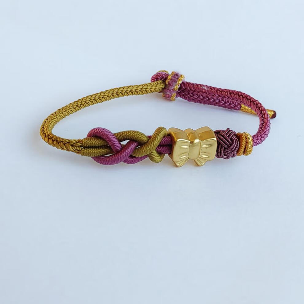 旬谨纪发财结手绳手工材料包简约男女编织手绳需自编优雅手作 青 灰