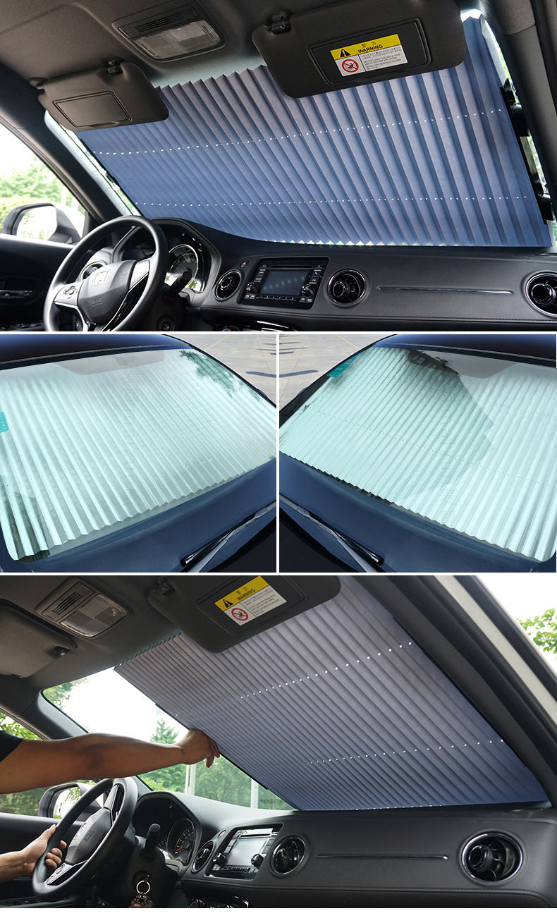 汽车遮阳帘自动伸缩遮阳挡防晒隔热前挡风玻璃遮阳板车内窗帘隐私