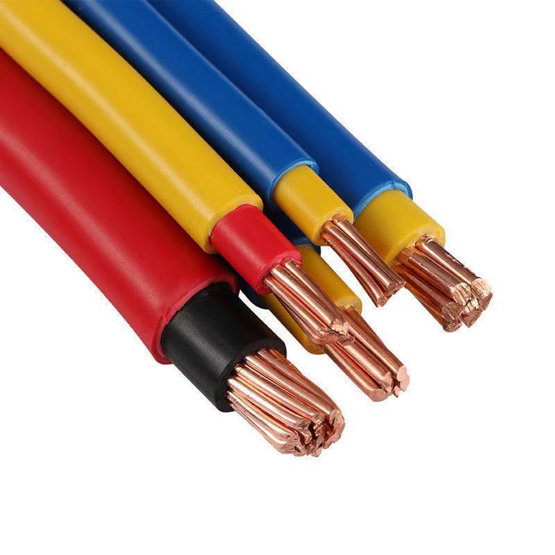 电缆bvv纯铜国标101625355070平方铜线双皮硬线铜芯电线绿色bvv双皮16