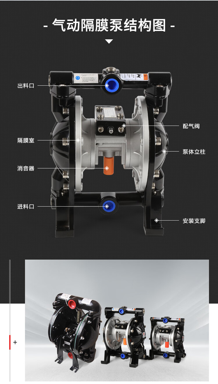 定制气动隔膜泵a15a201寸隔膜泵喷漆泵油墨泵胶水泵化工泵自吸泵ds25