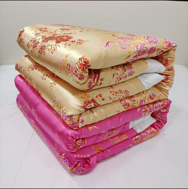 彩羊(fazeya)老式包边被子结婚手工棉被传统丝绸绸缎喜被复古婚庆锦缎