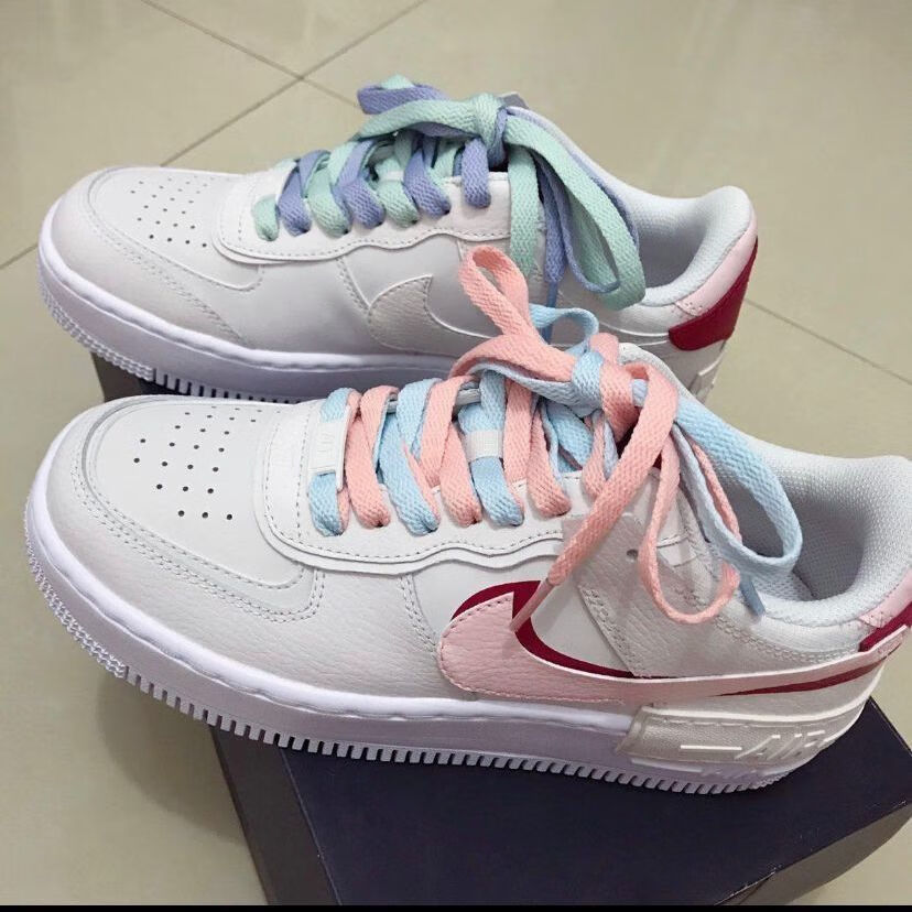 aj女鞋新款草莓牛奶双钩红粉撞色皮革同款百搭休闲板鞋运动鞋主图色