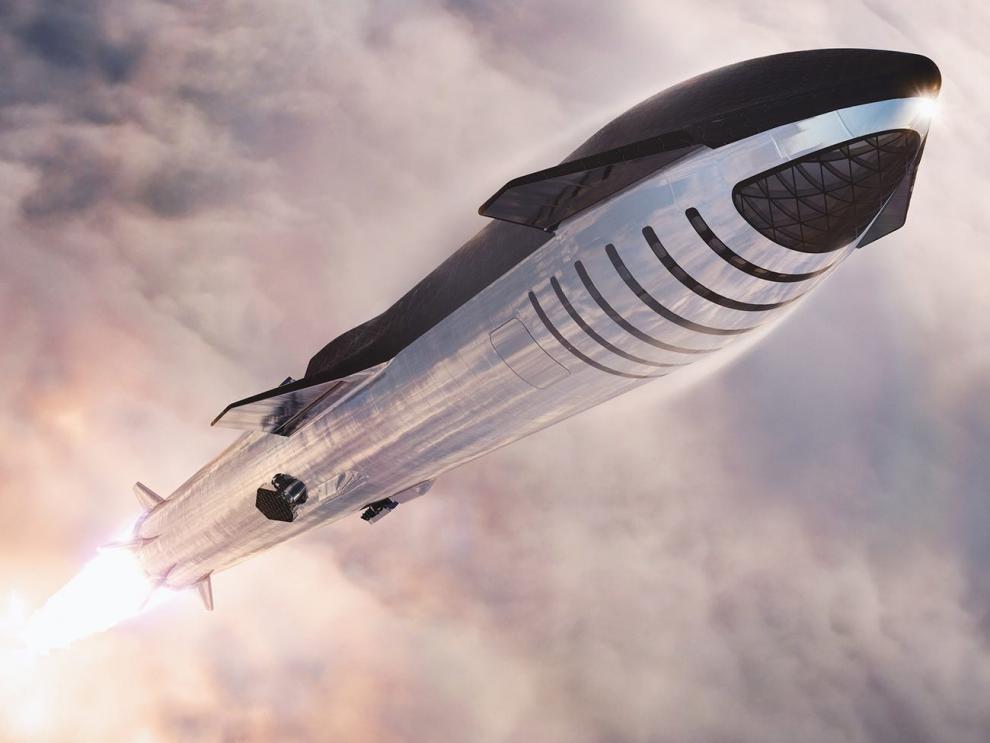 spacex星舰火箭模型starship级重型火箭模型bfr静态摆件