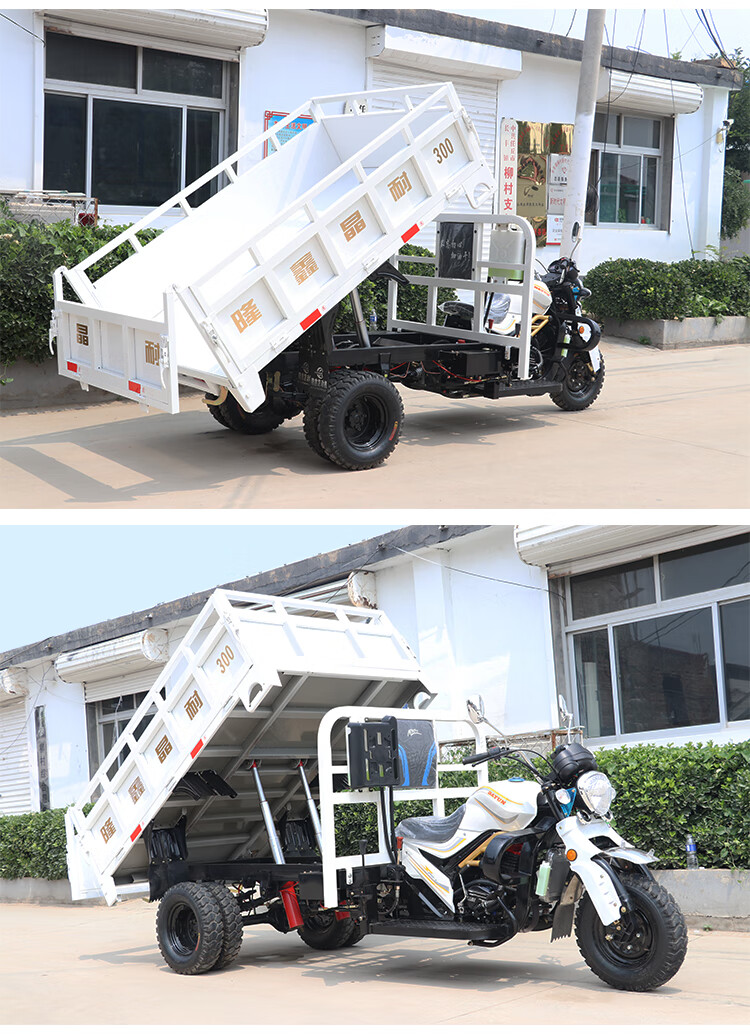 隆鑫三轮摩托车五轮水冷载重王燃油三轮车汽油农用自动自卸重型水冷