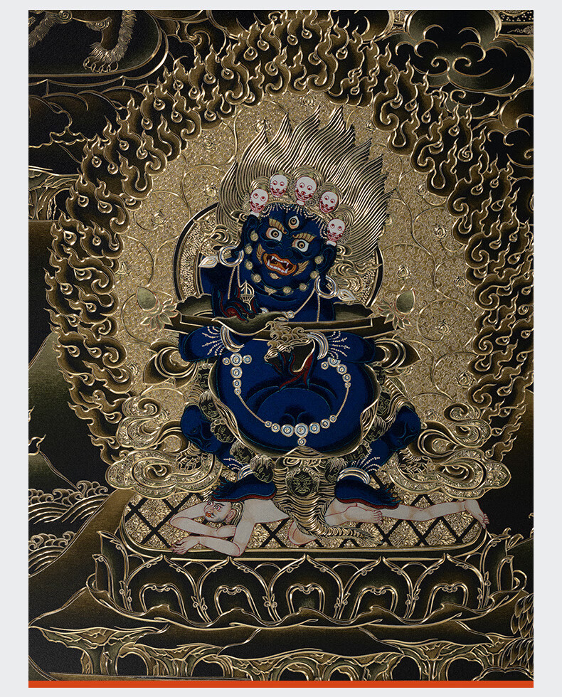 铜雕画《唐卡黑金款五方文殊菩萨》限售33幅 壁画【图片 价格 品牌