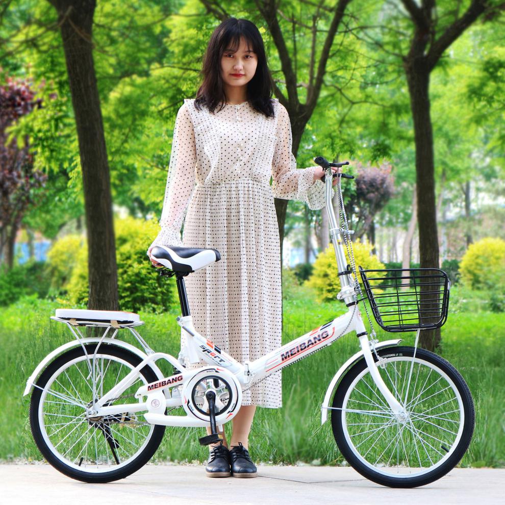 折叠自行车女式成年减震超轻便携小型16寸20寸上班成人学生单车高配无