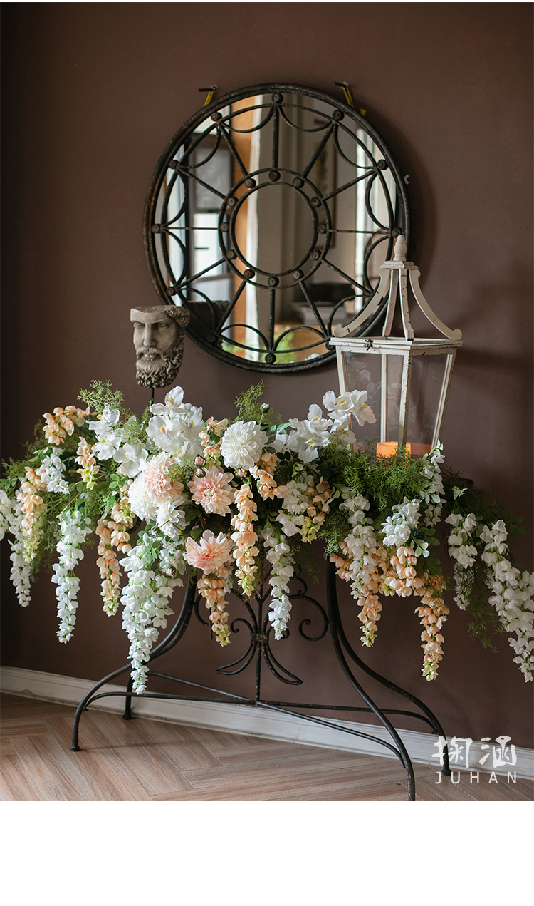 掬涵 阿勃勒仿真花垂吊藤蔓缠绕装饰造型花材艺术婚庆造景拍摄道具