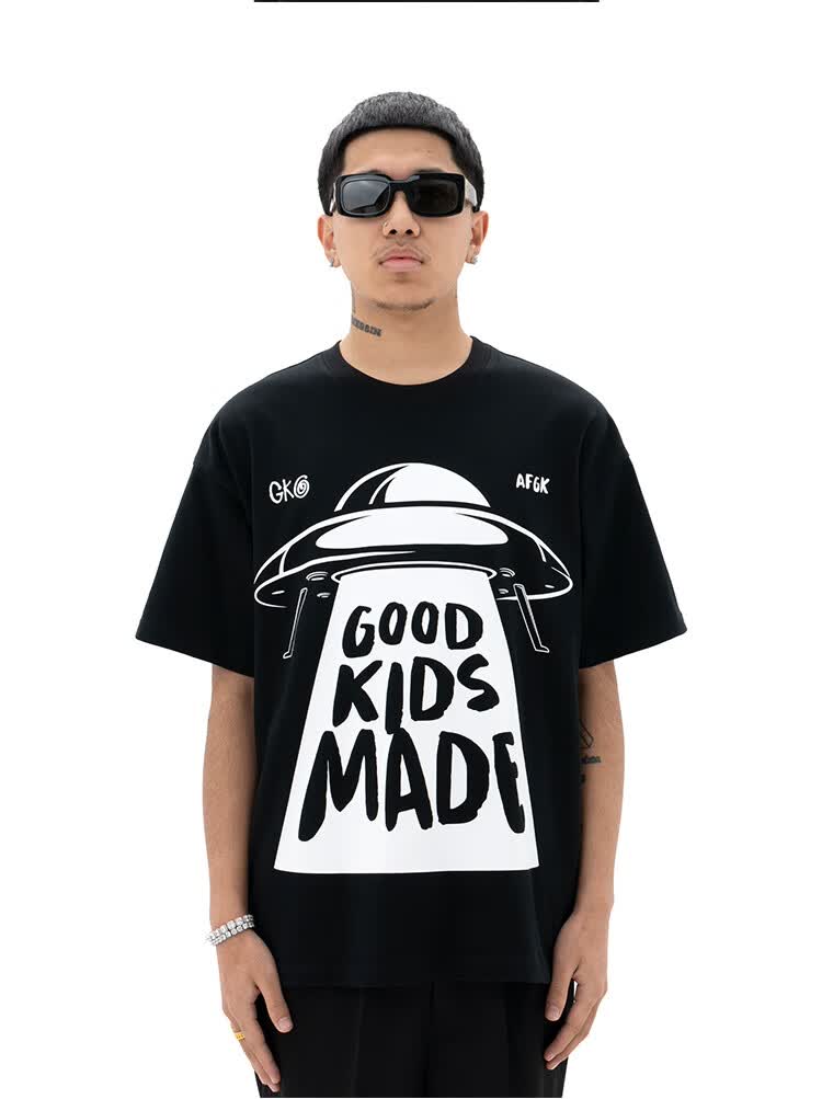 2022夏季新款fff官方马思唯afgk联名2022ss新款白色t恤男国潮印花休闲