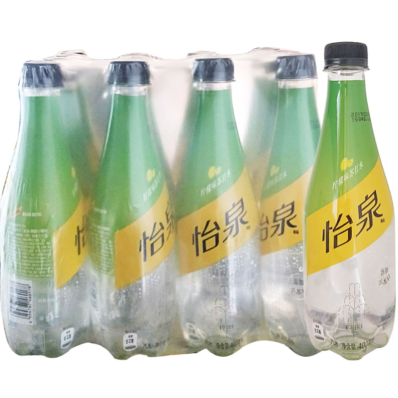 怡泉桃汁蘇打水碳酸含氣蘇打汽水湯力水檸檬原味400ml*11瓶 400ml*11