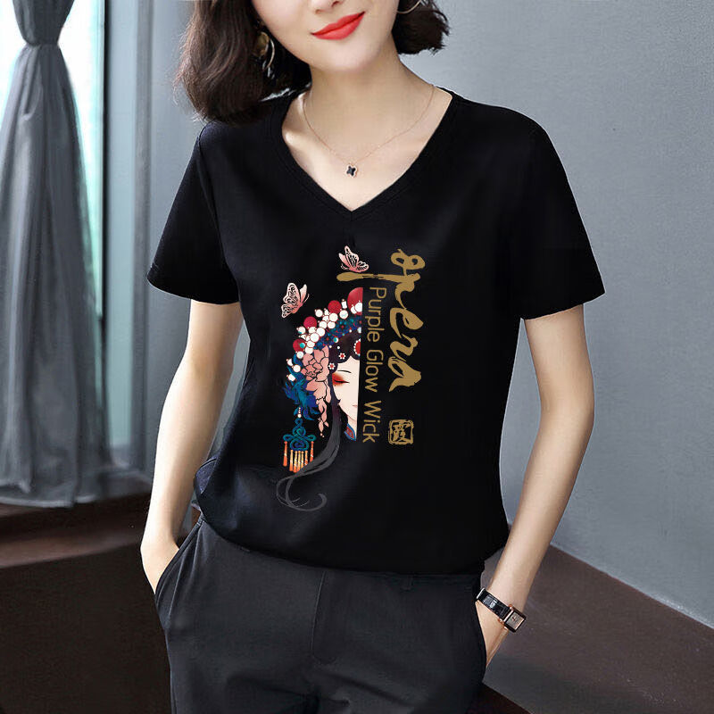 打底衫 白色v领-紫霞花旦女【纯棉】 m【图片 价格 品牌 报价】-京东