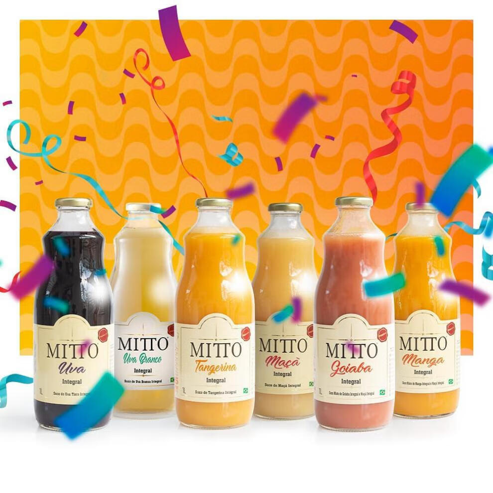 mitto suco 巴西进口纯果汁瓶装饮料葡萄汁苹果汁芒果汁 红色 apple