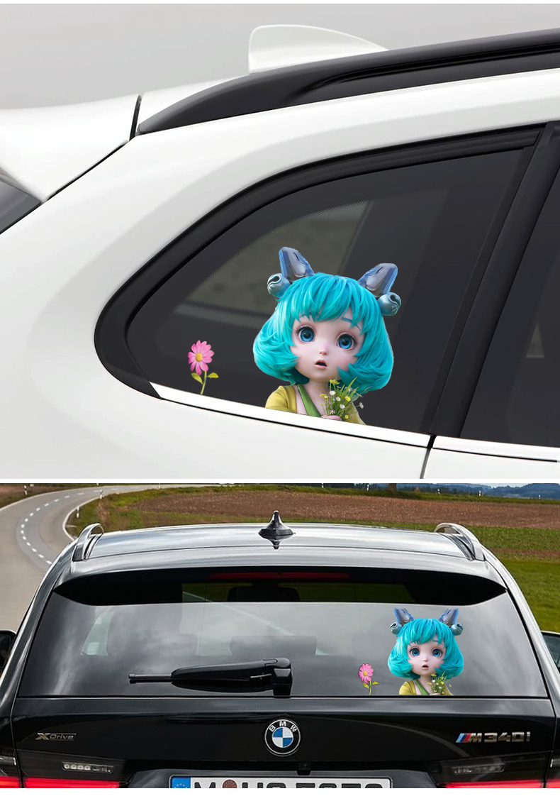 适用于适用于汽车贴纸荣耀个性创意澜蔡文姬车款车贴划痕遮挡车门后窗