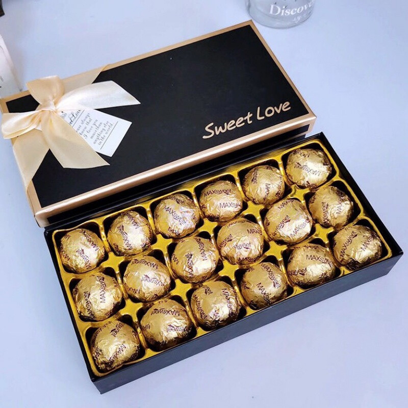 年货食 380g【48颗/盒】巧克力礼盒装送女生女友爱心形情人节新年礼物