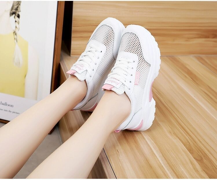 回力夏季透气网面运动鞋女2022鞋子女学生白鞋韩版休闲百搭小白跑步鞋