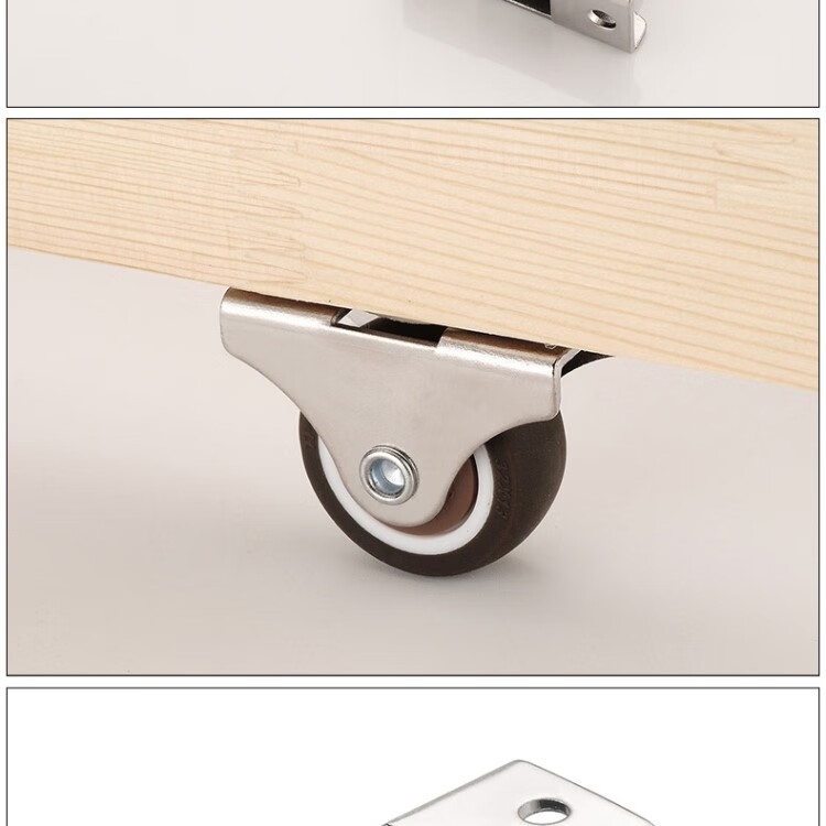 万向轮小号胶轮1寸不锈钢小型滑轮底座带轴承货架轮子橡胶滚轮象紫色2