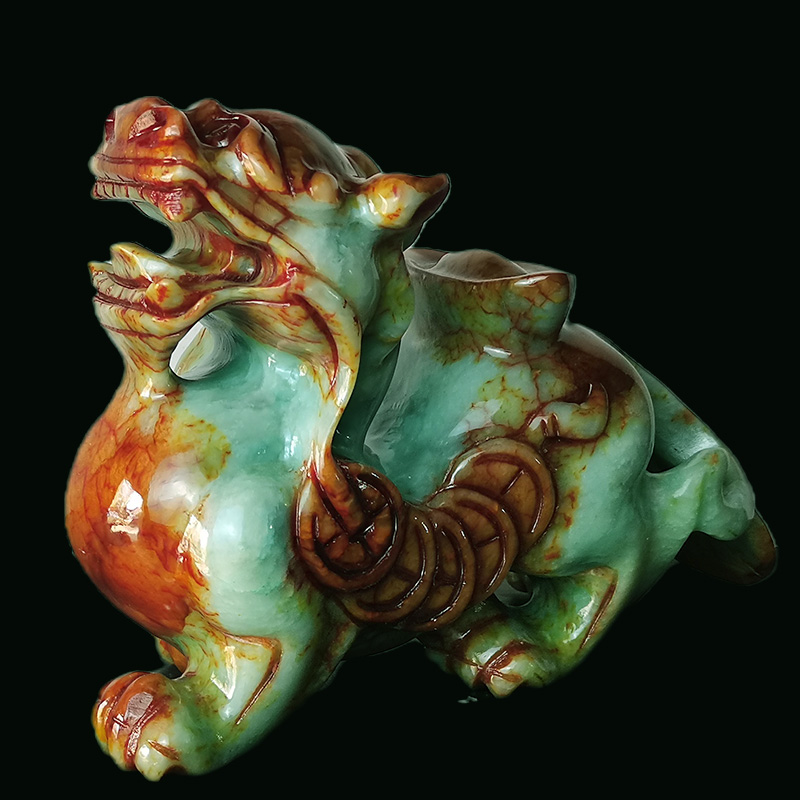 貔貅摆件镇得宅天然岫岩玉石雕摆件一对镇得宅客厅办公室店铺开业礼品