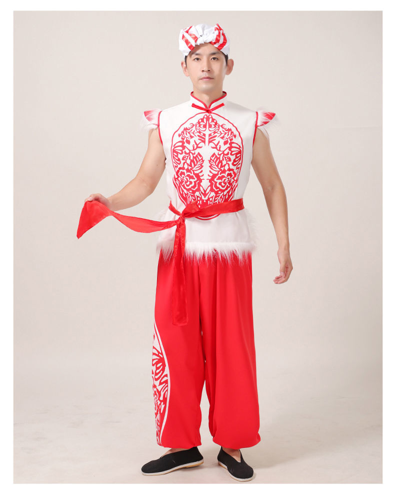 服饰专营店商品编号:10025544149947商品名称:传统安塞腰鼓服装陕北