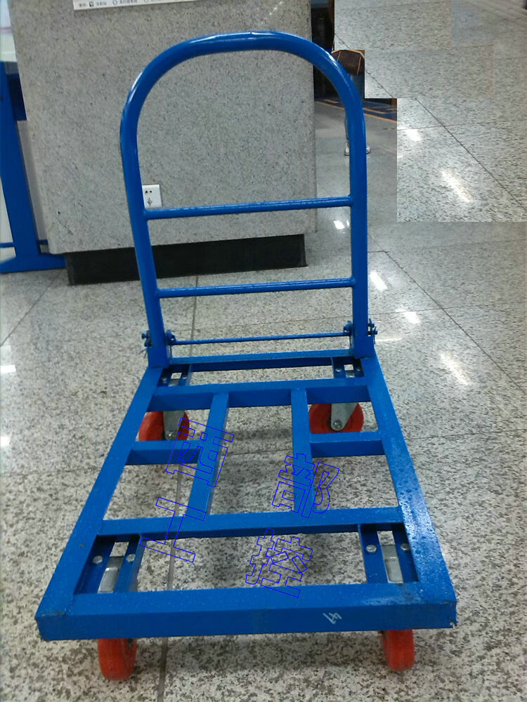 平板车拉货车塑料铁钢板推货手推车搬运车轮物流手拉车小推车2小胶板