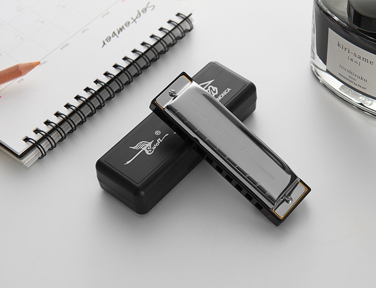 天鹅布鲁斯口琴c调儿童初学者学生蓝调十孔入门小囗琴迷你便携乐器