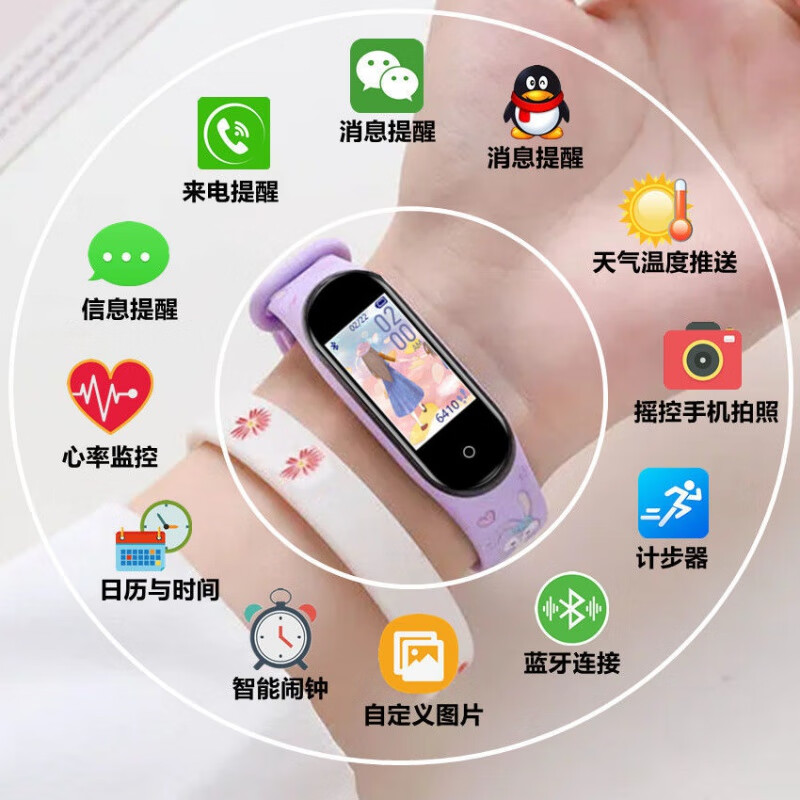 华为(huawei)nfc通用星黛露智能手环多功能情侣智能手环男女学生党黑