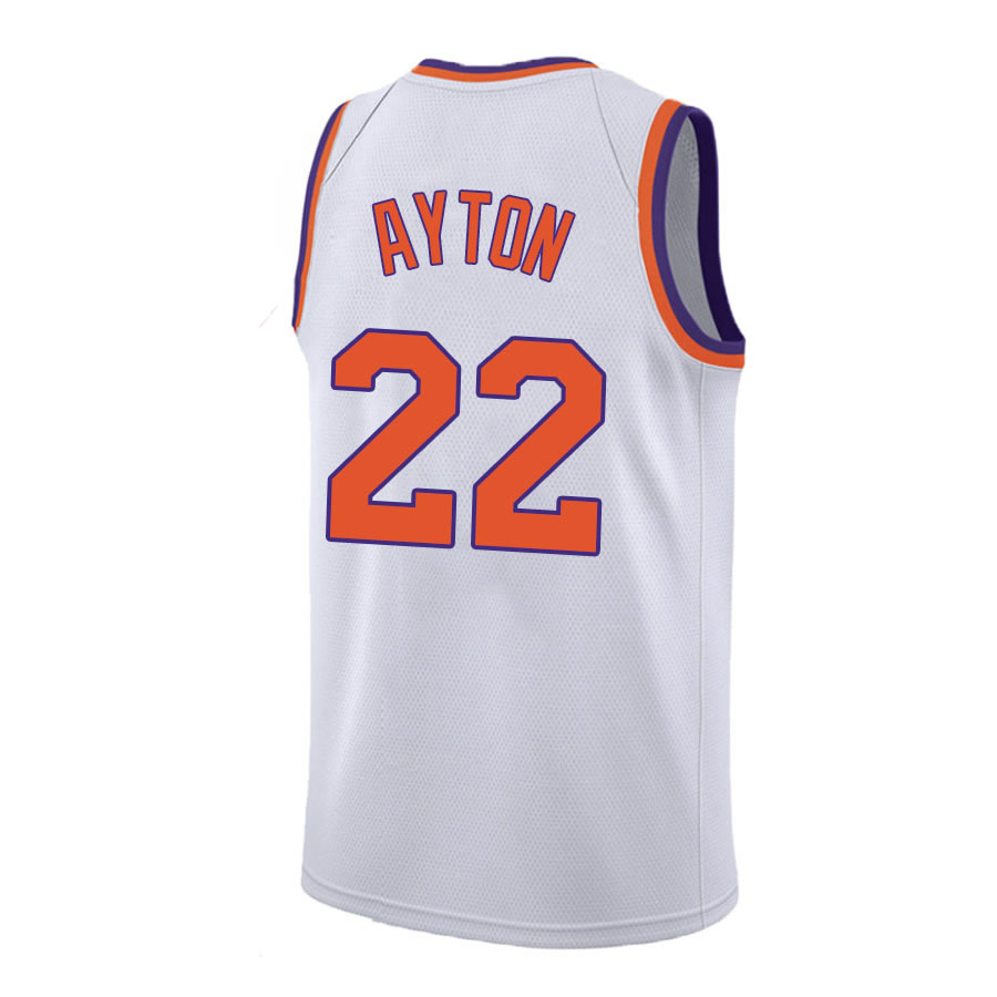 滕讯体育nba新赛季太阳队22号德安德烈艾顿球衣ayton球迷版篮球服紫色