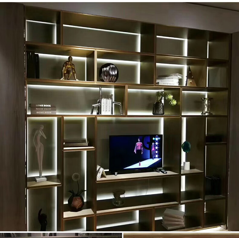 led木板层板灯带嵌入式灯条酒柜衣柜鞋柜灯双面发光隔板灯书柜灯 黑色