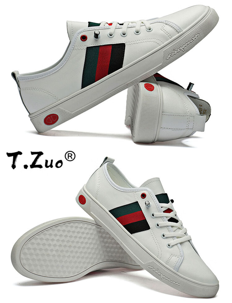 汉克红蚂蚁男鞋秋季2022新款欧洲站潮鞋真皮白鞋男士时尚板鞋免系鞋带