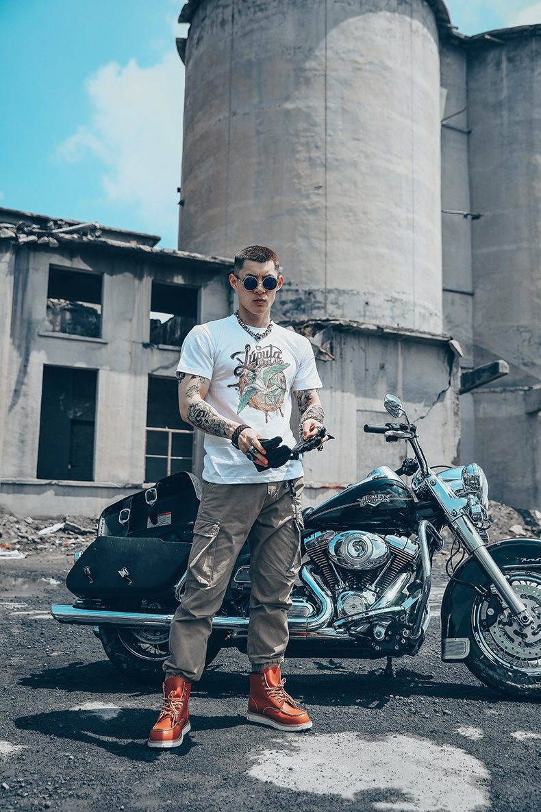 国潮牌原创梦迪寇欧美暗黑高街潮刺青纹身美女潮流短袖