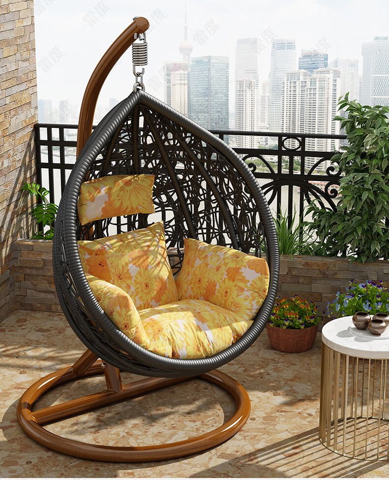 60阳台吊篮藤椅吊椅户外秋千吊篮藤椅家用休闲懒人室内阳台鸟巢椅