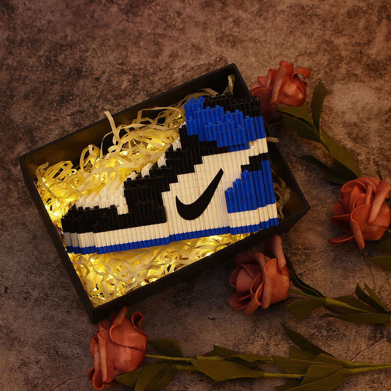 乐高(lego)积木aj篮球鞋微颗粒拼装玩具模型情侣 男女友生日礼物 篮球