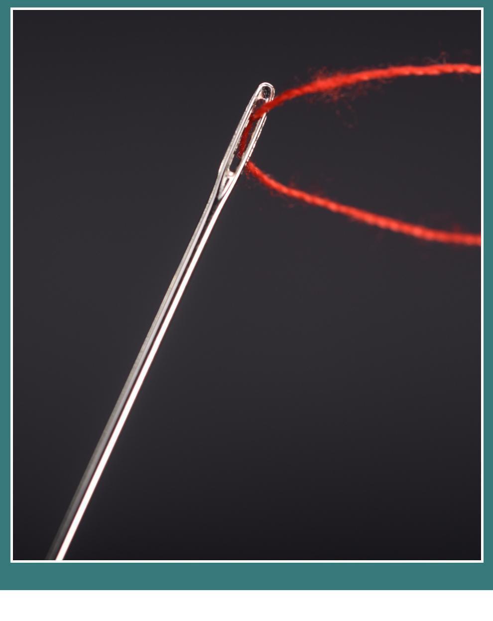 可狄家用加长缝衣服被子大针手缝针大孔针粗针针眼大长针老人大眼针40