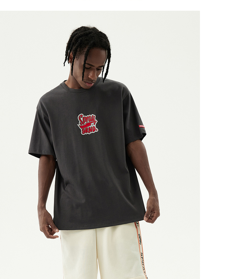 sprayground2022新款休闲简约t恤男纯棉时尚百搭短袖女