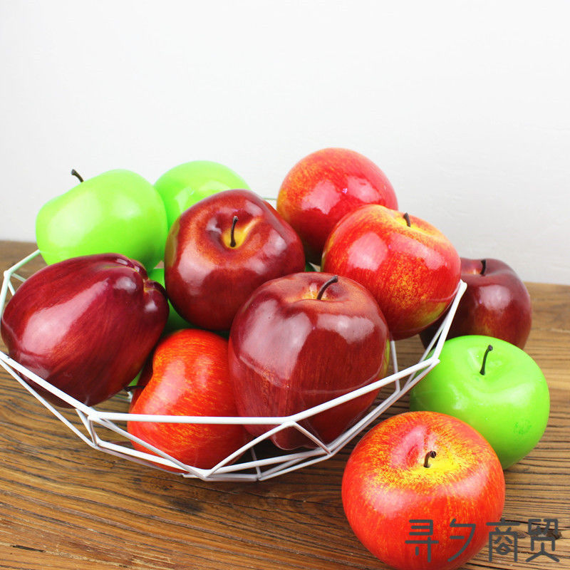 精选仿真水果模型假苹果红色绿青苹果蛇果道具摆件摆设家居陈列装饰品