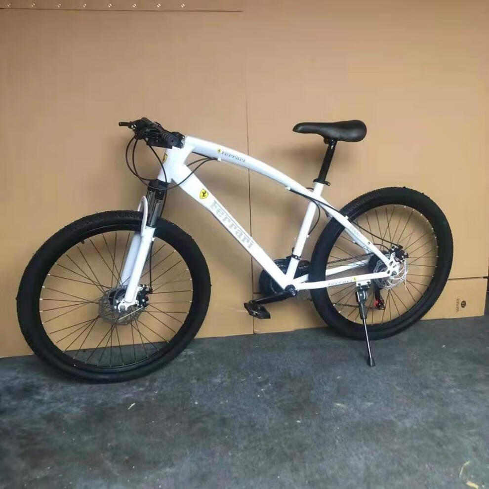 迪士尼小孩子宝宝玩的新款法拉利山地自行车26寸一体轮折叠变速学生车