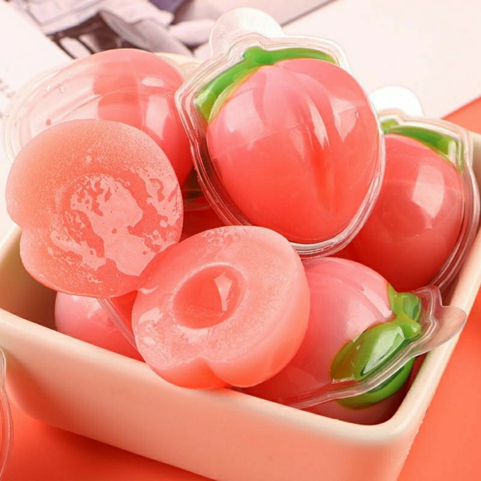 【官方旗舰】爆浆3d水果软糖 草莓白桃葡萄水果味夹心qq糖果网红零食