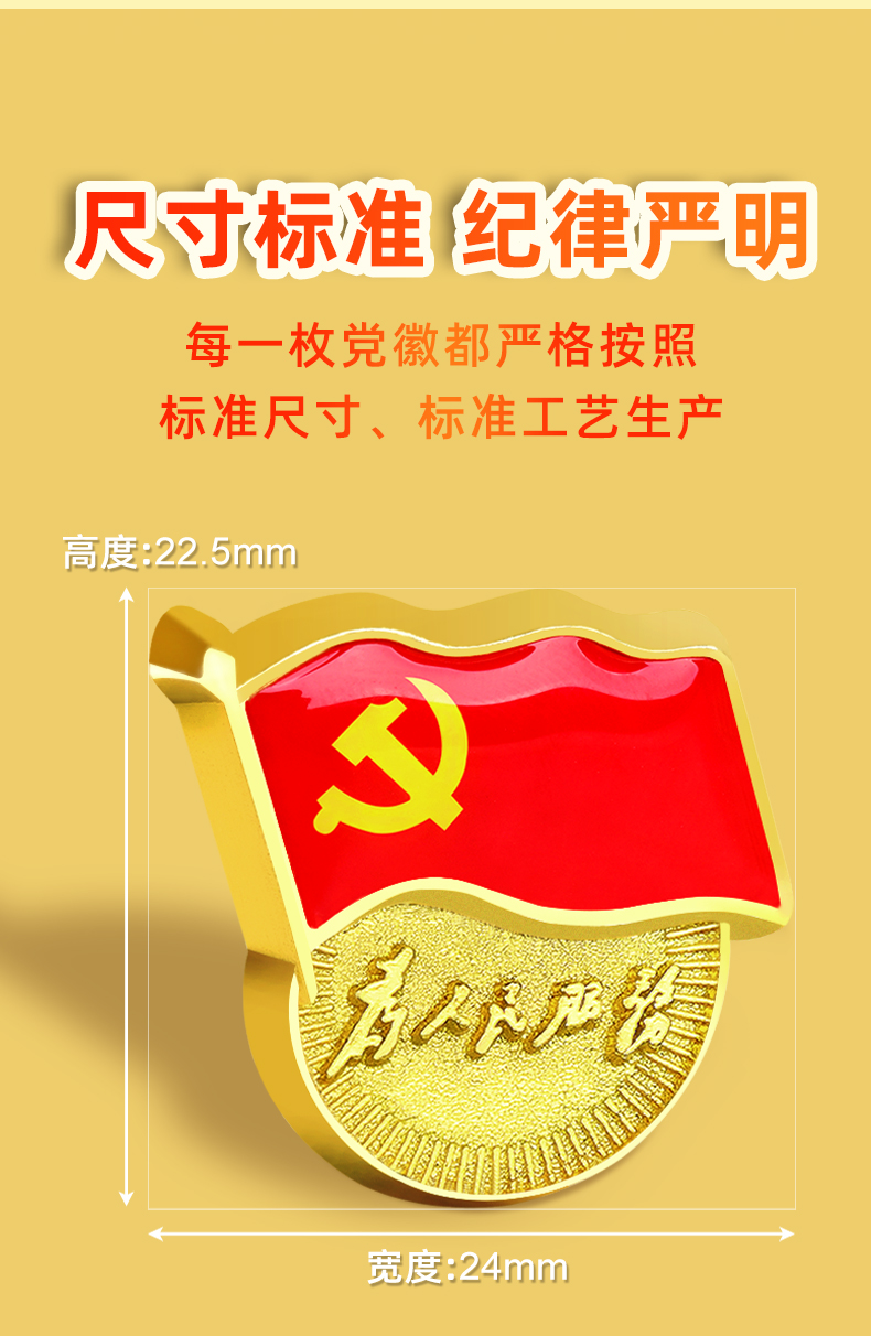 党徽党徽2020标准型磁铁胸针别针式强力大磁性扣吸石版中国员冬季款为